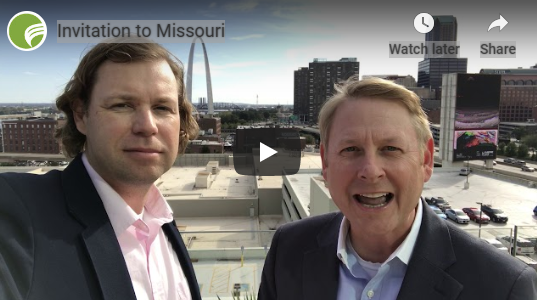 Mark Sutherland, CMO of Missouri Partnership, and Tim Nowak of the World Trade Center