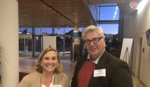 Pictured from left: Janet Wilding, Vice President of 39N and Major Projects - St. Louis Economic Development Partnership, and Jason Archer, STL Partnership Vice President of Business Development