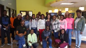 Geoffrey Soyianet (left,first row) and African youth at a past community event (photo courtesy of Vitendo4Africa)